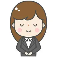 お辞儀をする若い女性